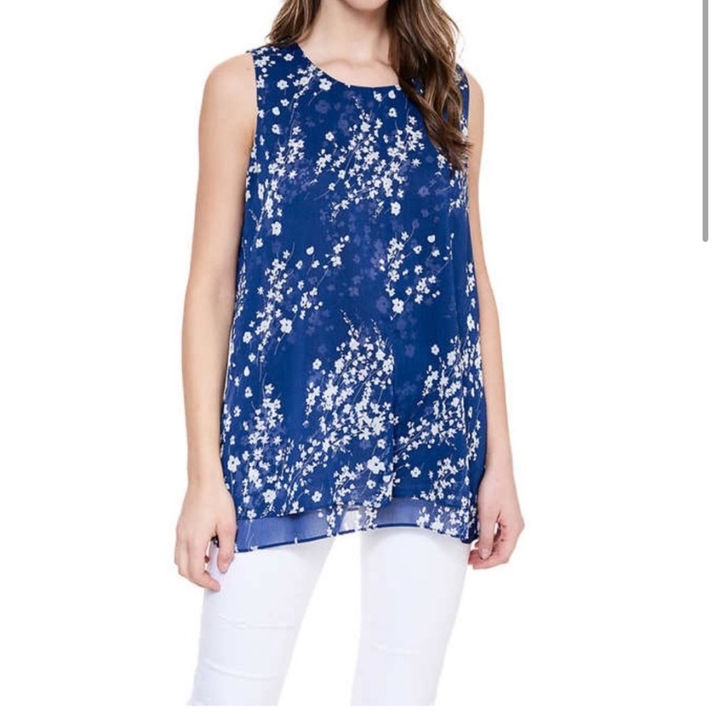 🌸2/$12🌸 NEW Cristina B Sleeveless Tunic Top Sleeveless Floral